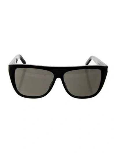 Pre-owned Saint Laurent Oversize Tinted Sunglasses In Black