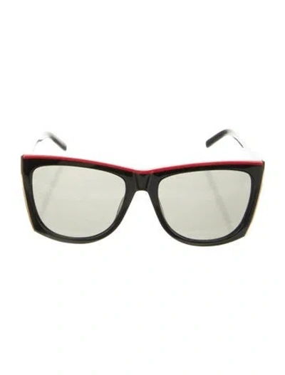 Pre-owned Saint Laurent Oversize Tinted Sunglasses In Black