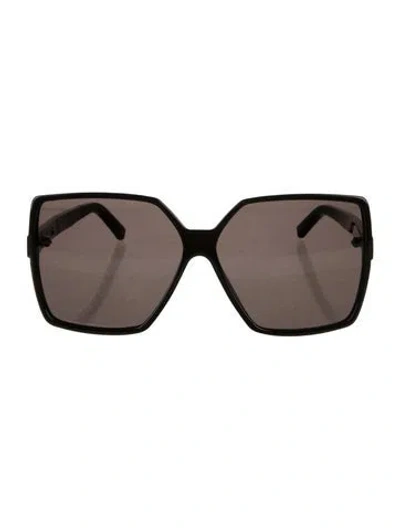 Pre-owned Saint Laurent Oversize Tinted Sunglasses In Black