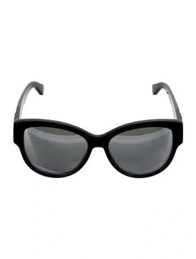 Pre-owned Saint Laurent Oversize Tinted Sunglasses In Black