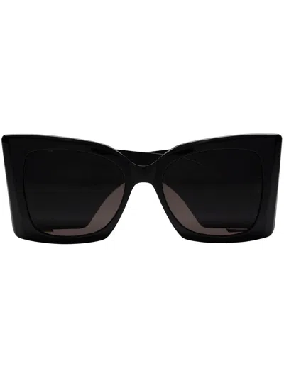 Saint Laurent Stylish Black And Havana Sunglasses For Women In Blckhavana