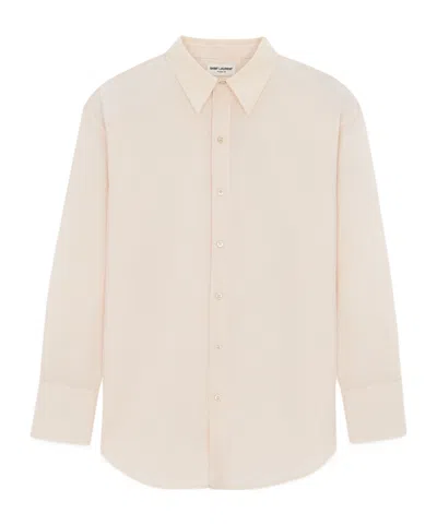 Saint Laurent Oversized Buttoned Shirt In White