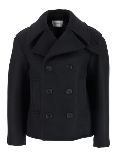 SAINT LAURENT OVERSIZED CABAN COAT