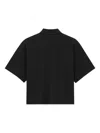 Saint Laurent Oversized Cotton Polo Shirt In Black