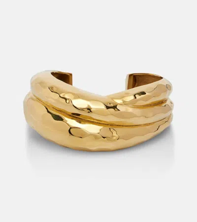 Saint Laurent Oversized Cuff Bracelet In Gold