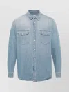 Saint Laurent Denim Shirt In Blue