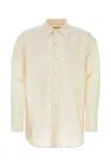 Saint Laurent Oversized Ivory Faille Shirt In White