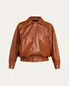 Saint Laurent Oversized Leather Jacket