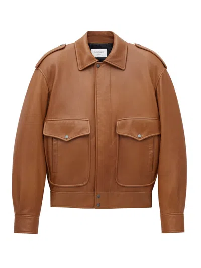 SAINT LAURENT OVERSIZED LEATHER JACKET