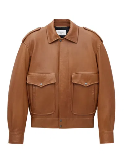SAINT LAURENT SAINT LAURENT OVERSIZED LEATHER JACKET
