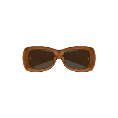 Saint Laurent Oversized Pillowed Sunglasses In Brown
