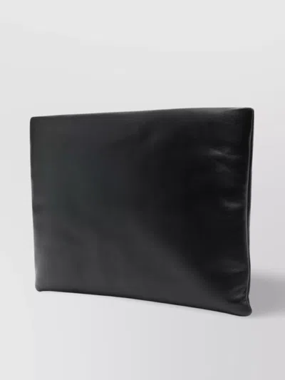 Saint Laurent Oversized Puffy Clutch Bag In Black