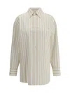 Saint Laurent Oversized Shirt In Neutral