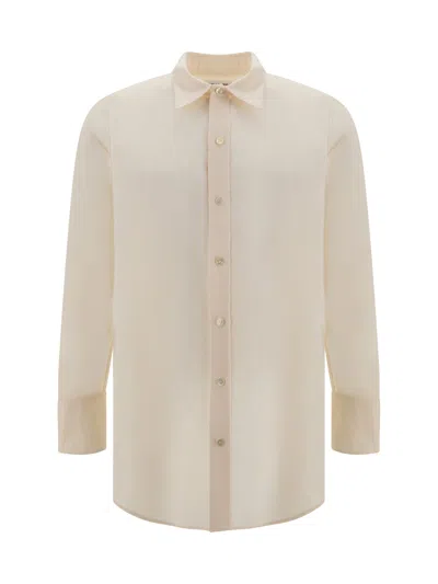 Saint Laurent Oversized Shirt In Craie