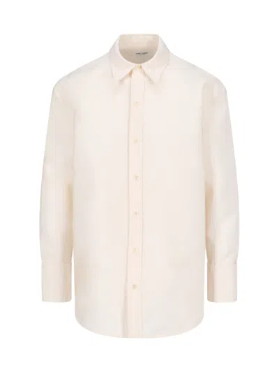 Saint Laurent Oversized Shirt In Cream