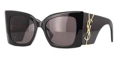 Pre-owned Saint Laurent Oversized Sunglassesblaze001)(sl In Black/black (sl/m119