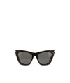 Saint Laurent Womens Brown Sl214 Kate Cat-eye-frame Acetate Sunglasses In Black