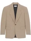Saint Laurent Sakko Im Oversized-look In Nude