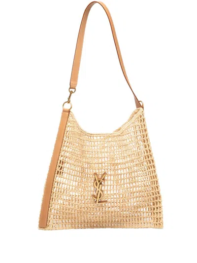 Saint Laurent Oxalis Beach Bag In Nude
