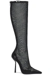 Saint Laurent Oxalis Leather Boots In Nero