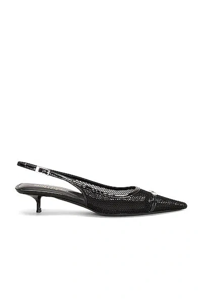 Saint Laurent Oxalis Slingback Buckle Pump In Black