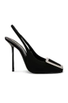 Saint Laurent Pablo Slingback Heels In Nero