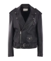 Saint Laurent Leather Jacket In Black