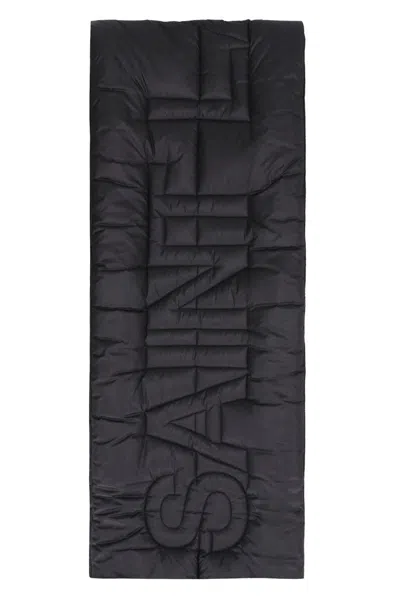 Saint Laurent Black Padded Nylon Scarf For Women