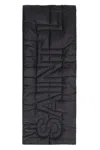 Saint Laurent Black Padded Nylon Scarf For Women In Black