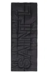 Saint Laurent Black Padded Nylon Scarf For Women In Black