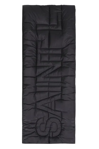 Saint Laurent Padded Nylon Scarf In Black
