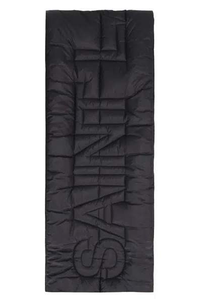 Saint Laurent Padded Nylon Scarf In Black