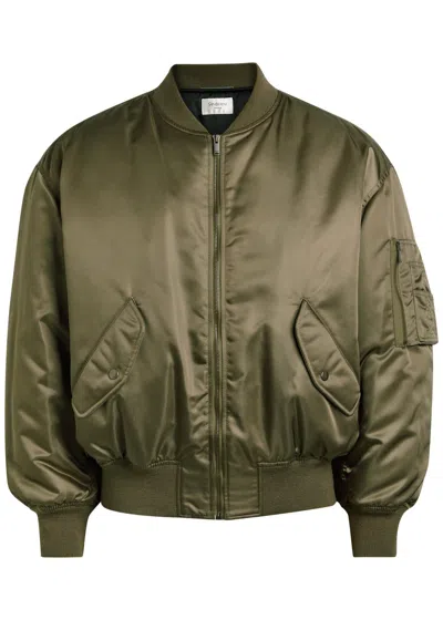Saint Laurent Ter-repllent Serge Nylon Bomber Jacket In Brown