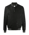 Saint Laurent Painted Baseball Casual Jacket In Black