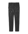 Saint Laurent Paisley Jacquard Straight Trousers In Black