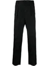 Saint Laurent Paisley Jacquard Straight Trousers In Black