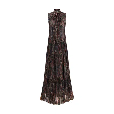 SAINT LAURENT PAISLEY LONG DRESS