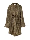 Saint Laurent Pussy-bow Belted Paisley-print Silk-twill Mini Dress
