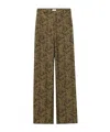 Saint Laurent Paisley Print Twill Pants In Green