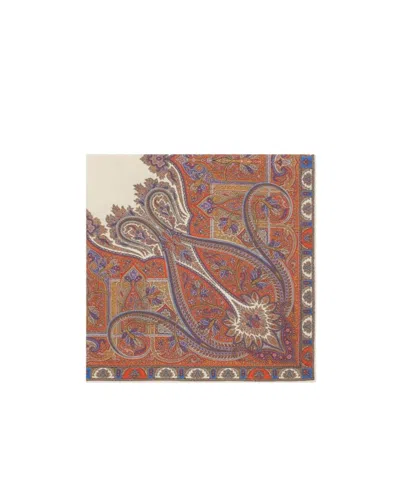 Saint Laurent Paisley-jacquard Silk-blend Scarf In Brown