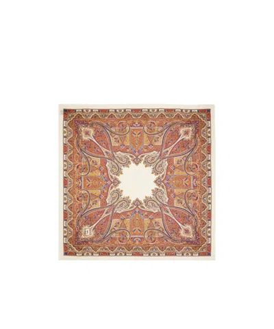 Saint Laurent Paisley-print Fringed Scarf In Multicolor