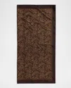 Saint Laurent Paisley-print Silk Scarf In Brown Light Brown