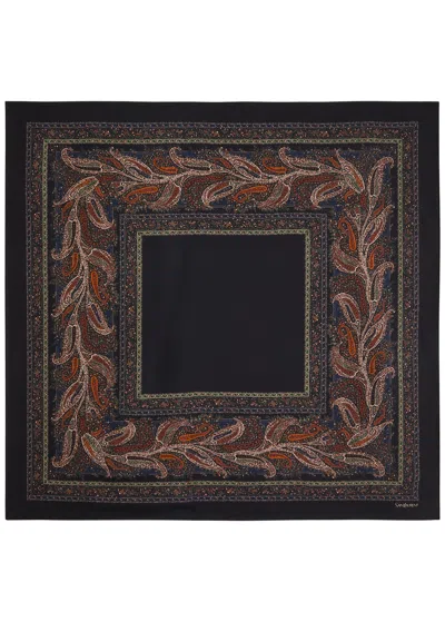 SAINT LAURENT SAINT LAURENT PAISLEY-PRINT SILK SCARF