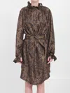 Saint Laurent Paisly Dress In Multicolor