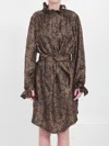 Saint Laurent Paisly Dress In Multicolor