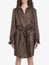 Saint Laurent Paisly Dress In Multicolor