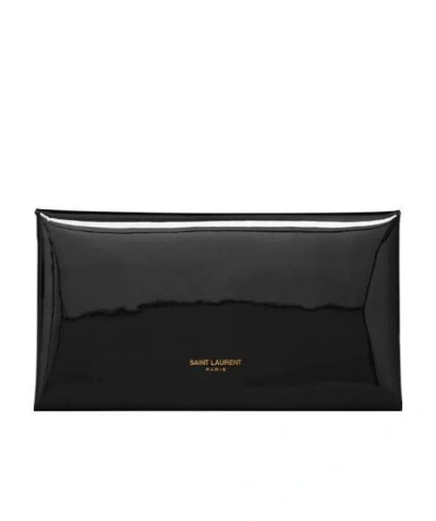 Saint Laurent Paloma Patent Pochette In Black