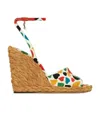 Saint Laurent Paloma Wedge Espadrille Sandals In Multicolor