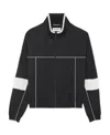 Saint Laurent Panelled-design High-neck Bomber Jacket In Black