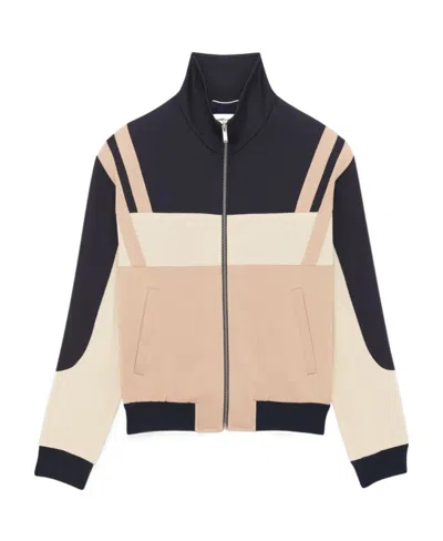 SAINT LAURENT SAINT LAURENT PANELLED HIGH-NECK ZIPPED BOMBER JACKET